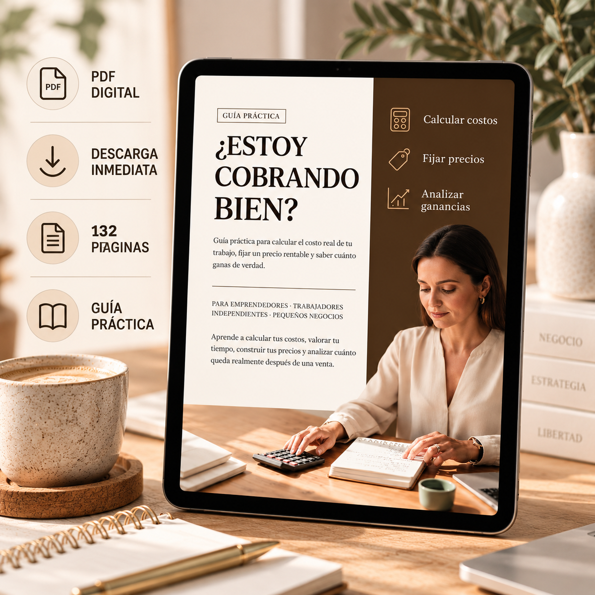 ¿ESTOY COBRANDO BIEN? — Guía práctica para calcular el costo real de tu trabajo y fijar un precio rentable